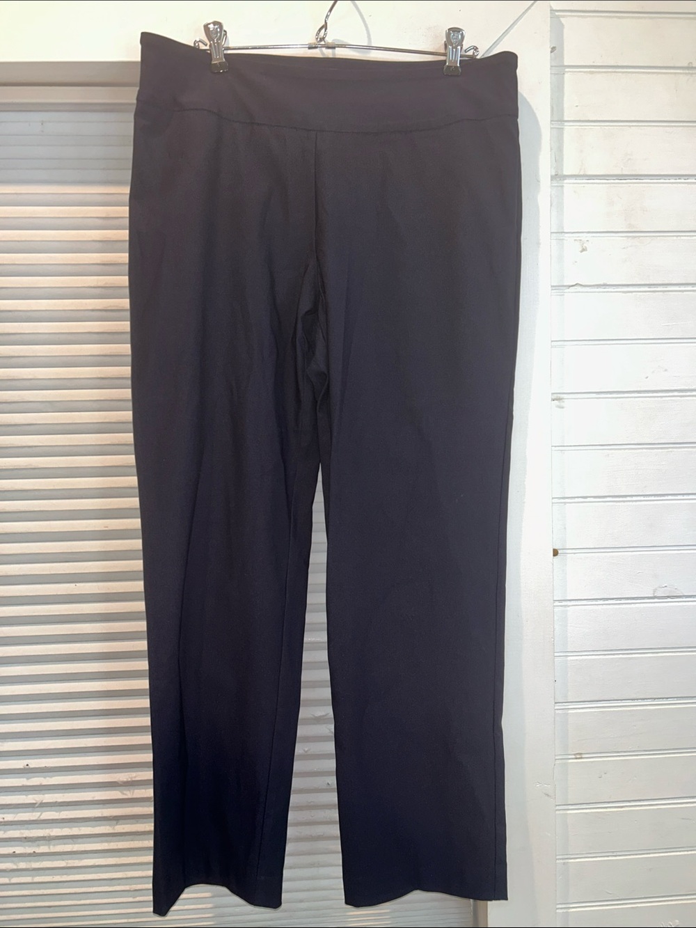 Sara Campbell Navy Dress Pants Size 14 Lined Flat Front Trousers Made in USA